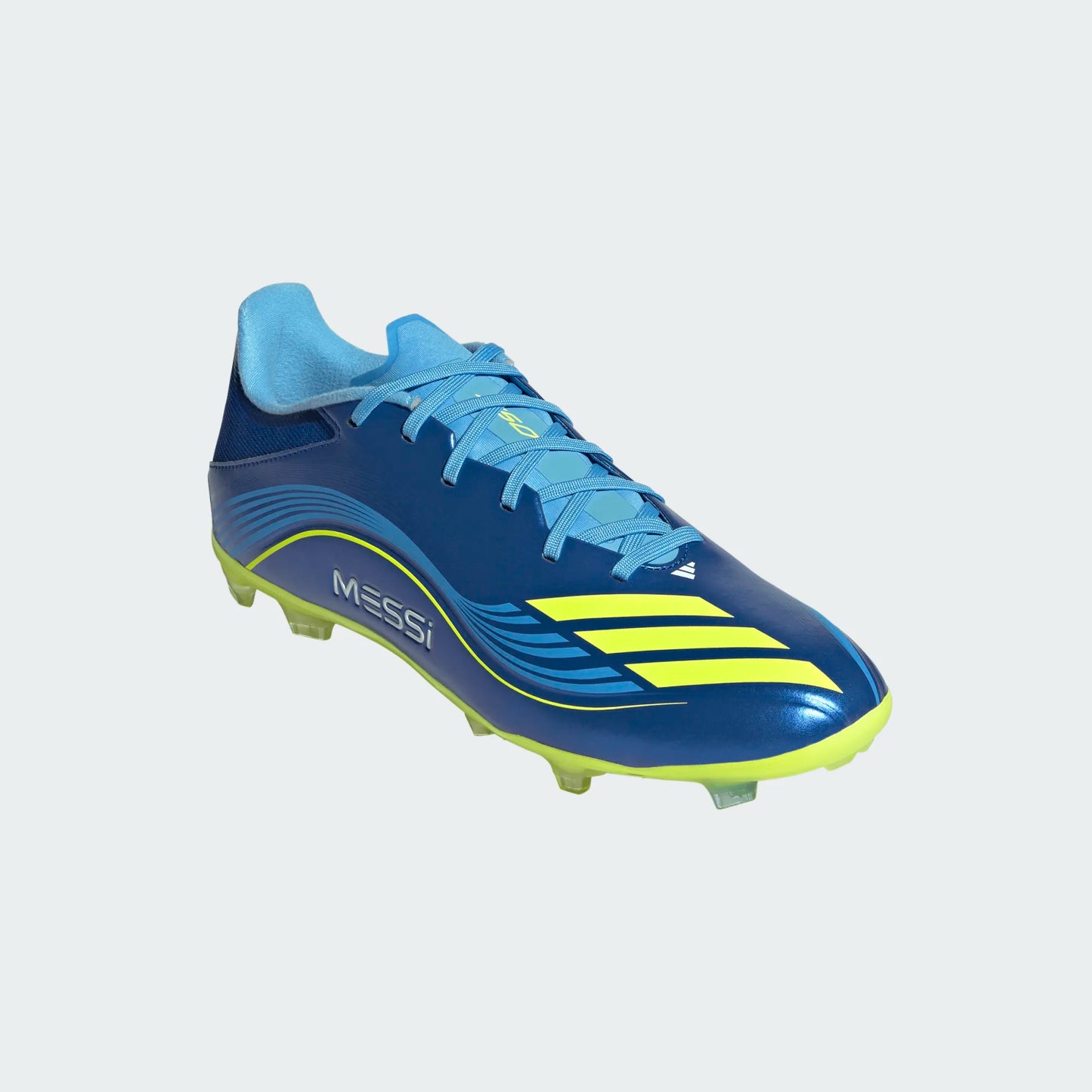 Adidas Messi F50 League FG Firm Ground Soccer Cleat - Team Royal Blue/Solar Yellow/Semi Blue Burst