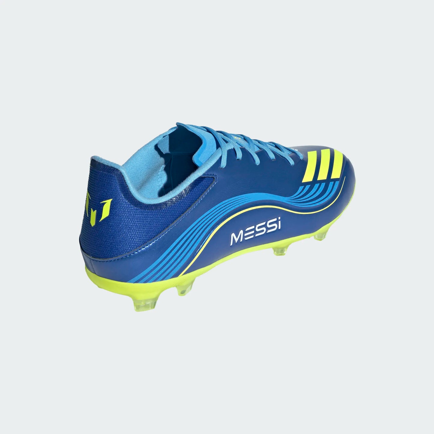 Adidas Messi F50 League FG Firm Ground Soccer Cleat - Team Royal Blue/Solar Yellow/Semi Blue Burst