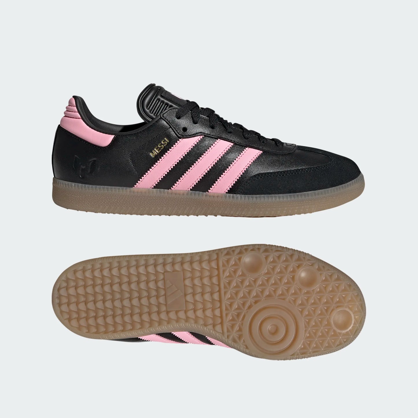 Adidas Samba Messi IN Indoor Soccer Shoe - Carbon Black/Gold Metallic/Gum