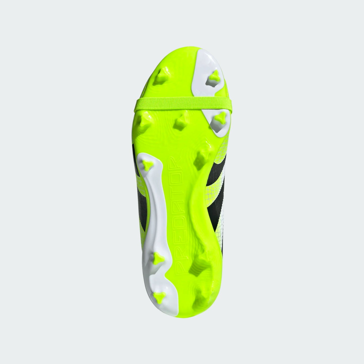 Adidas Junior Predator League FT Foldable Tongue FG Firm Ground Soccer Cleat - Cloud White/Core Black/Lucid Lemon