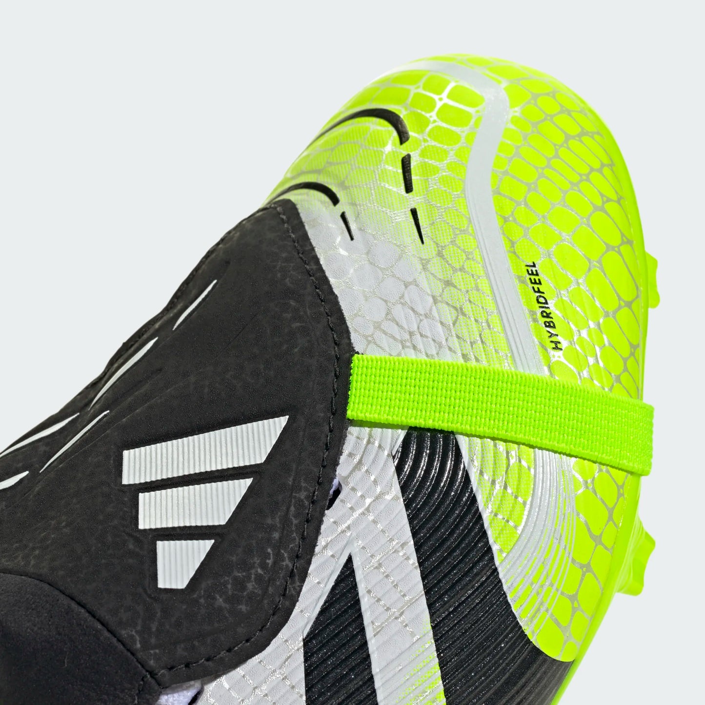 Adidas Junior Predator League FT Foldable Tongue FG Firm Ground Soccer Cleat - Cloud White/Core Black/Lucid Lemon