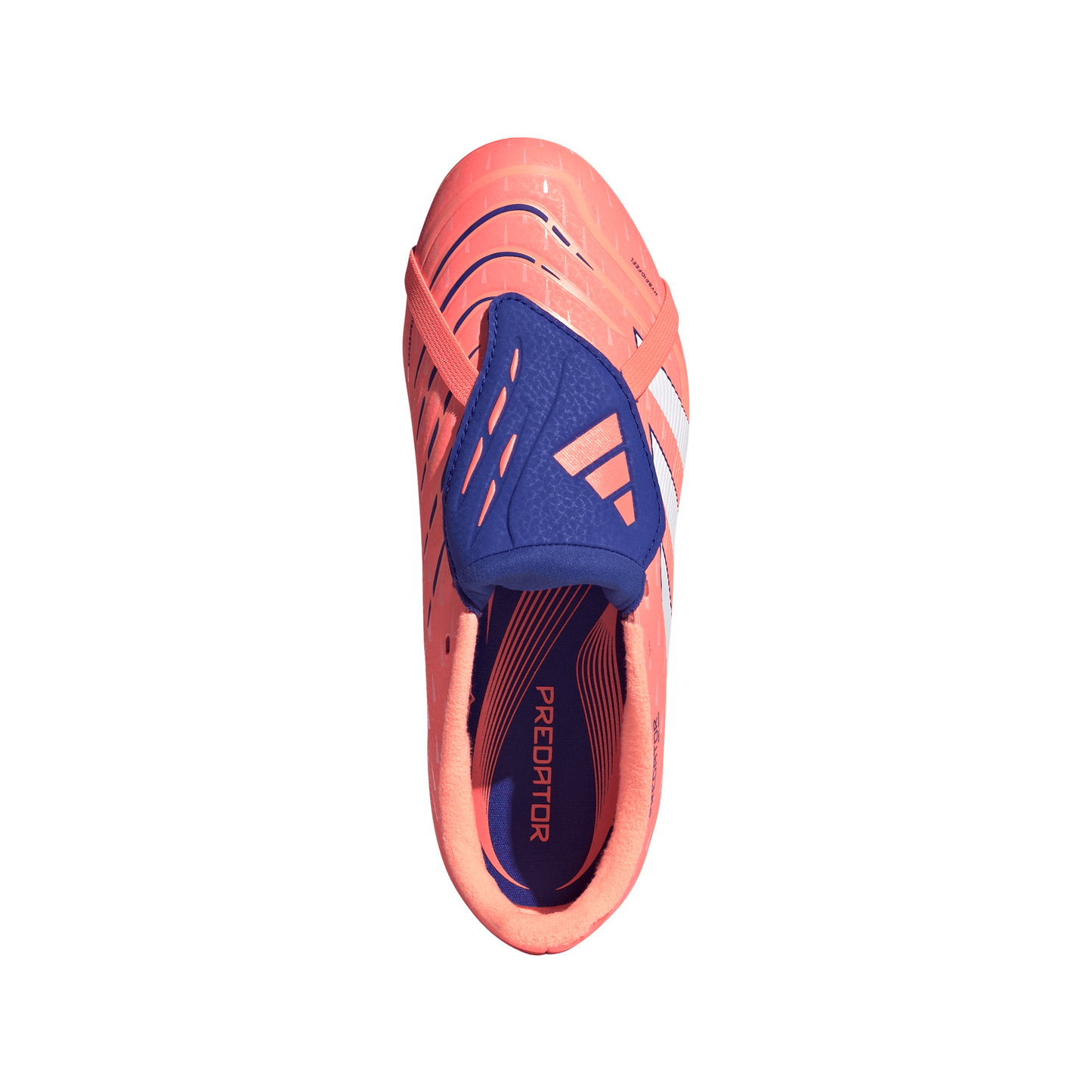 Adidas Junior Predator League Fold Tongue FG Firm Ground Soccer Cleat - Signal Coral/Cloud White/Beam Orange