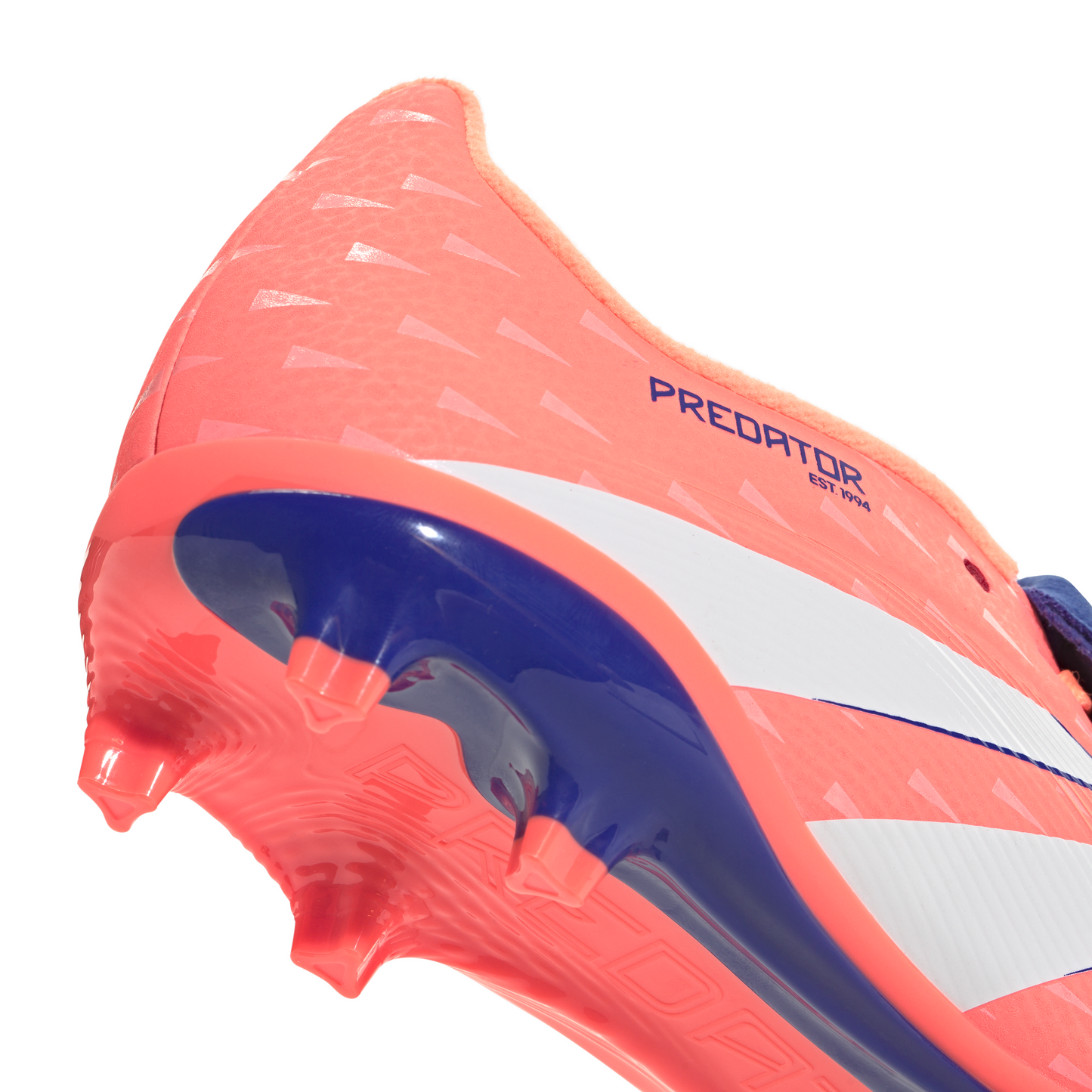 Adidas Junior Predator League Fold Tongue FG Firm Ground Soccer Cleat - Signal Coral/Cloud White/Beam Orange