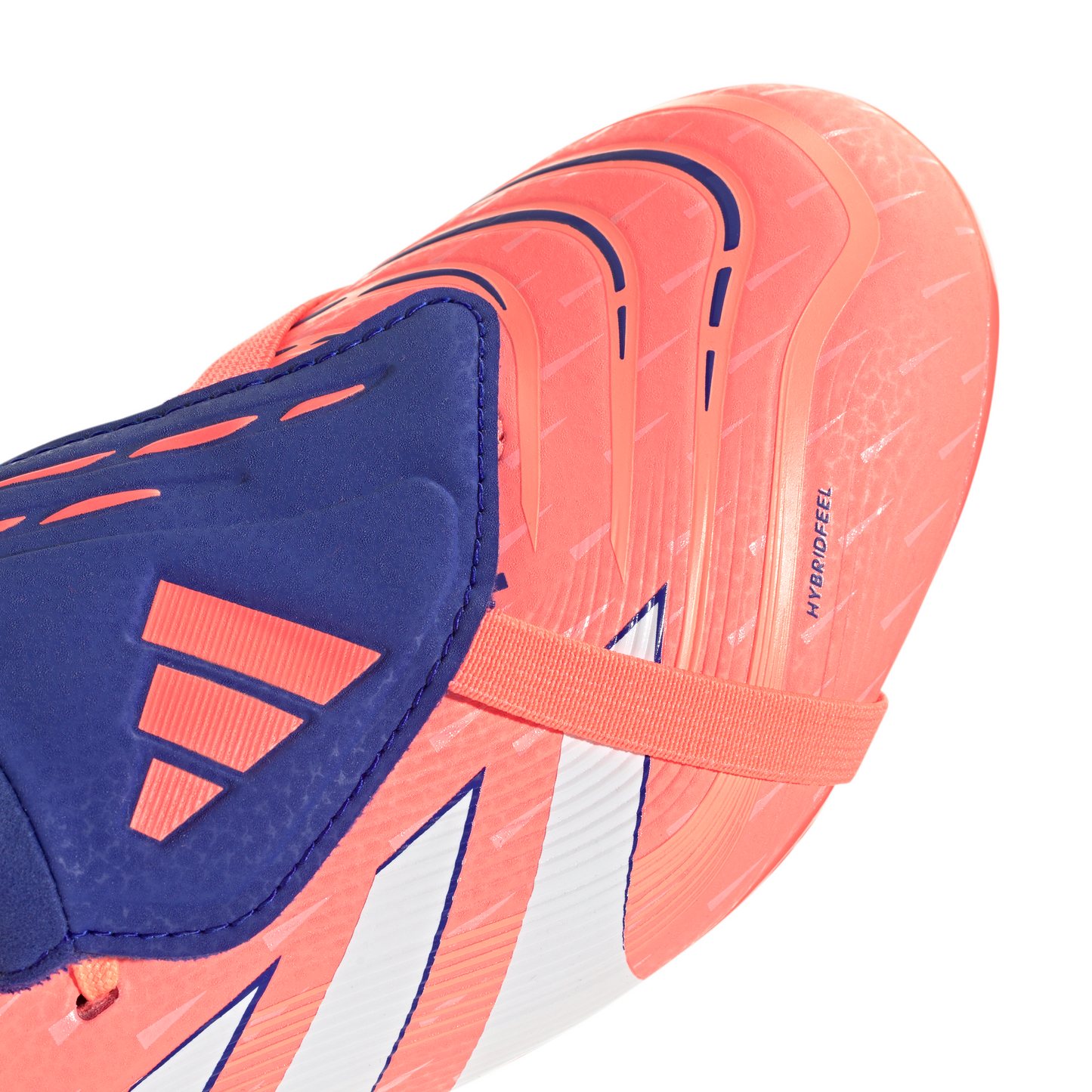 Adidas Junior Predator League Fold Tongue FG Firm Ground Soccer Cleat - Signal Coral/Cloud White/Beam Orange