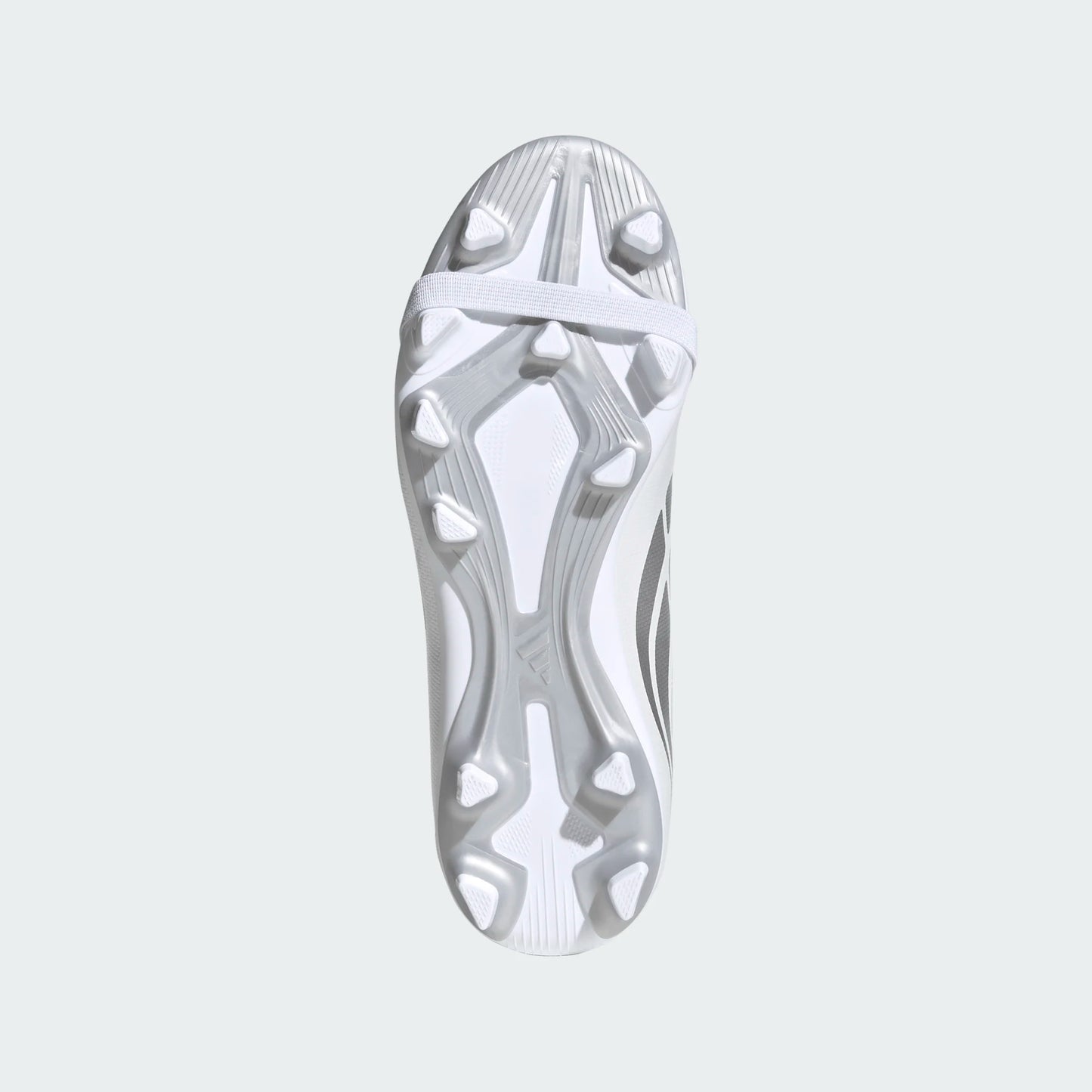 Adidas Junior Predator Club FT EL FG Firm Ground Soccer Cleat - Cloud White/Zero Metallic/Royal Blue
