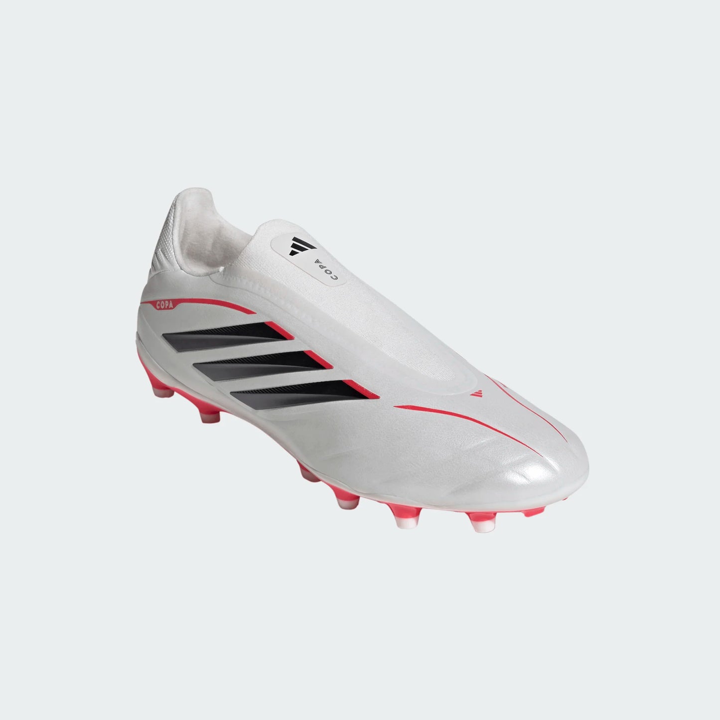 Adidas Copa Pure IV League Laceless FG Firm Ground Soccer Cleat - Zero Metallic/Core Black/Lucid Red