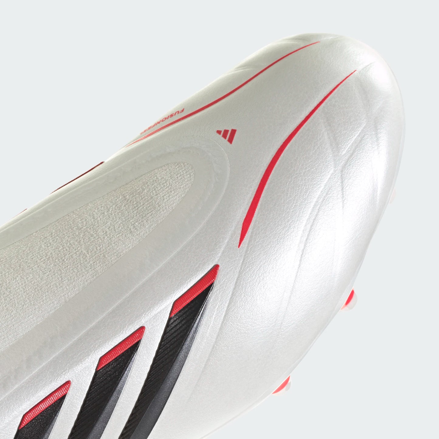 Adidas Copa Pure IV League Laceless FG Firm Ground Soccer Cleat - Zero Metallic/Core Black/Lucid Red