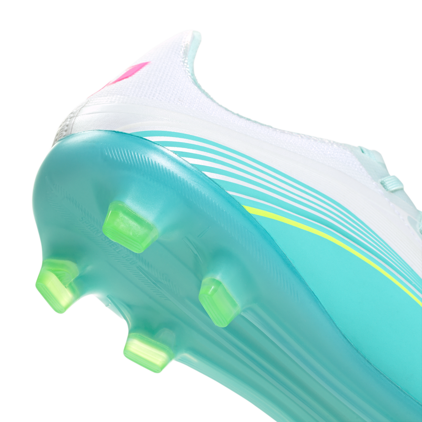 Adidas F50 Messi Pro FG Firm Ground Soccer Cleat - Cloud White/Lucid Pink/Flash Aqua