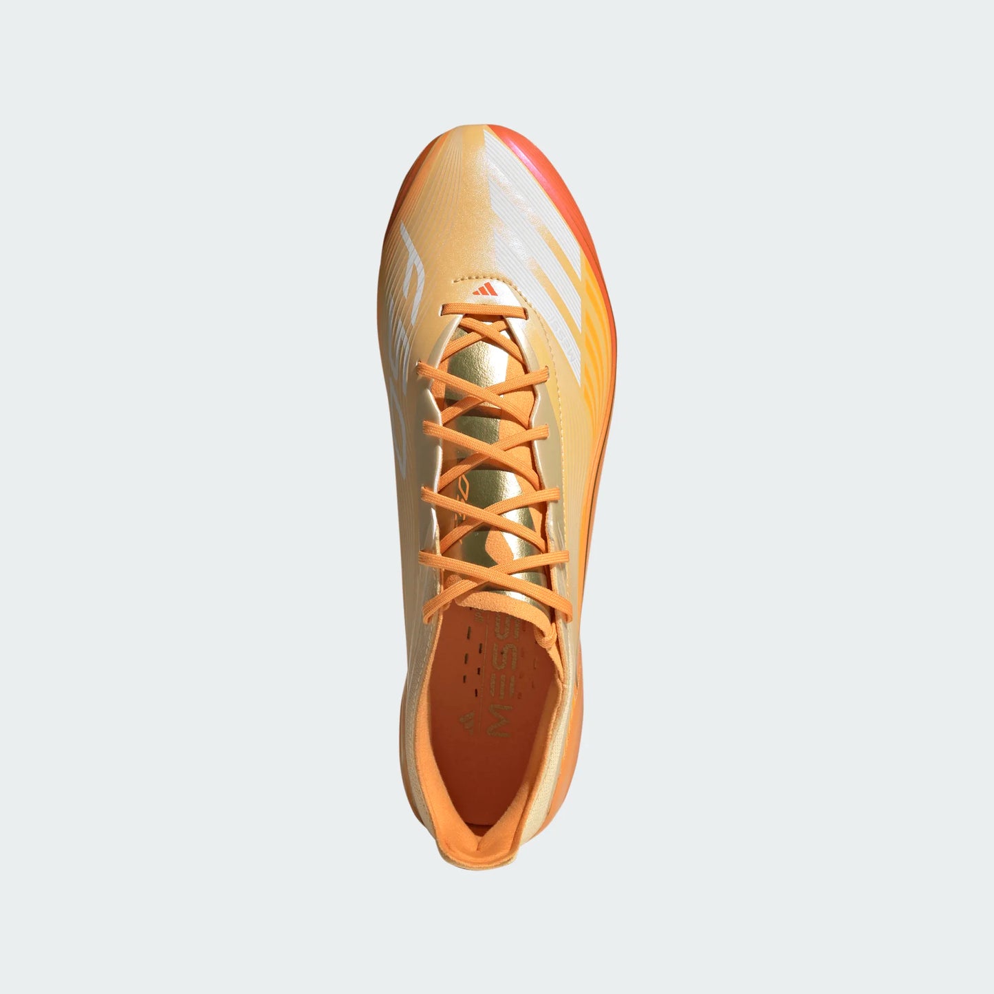 Adidas Messi F50 Elite FG Firm Ground Soccer Cleat - Ice Tangerine/Gold Metallic/Pure Tangerine