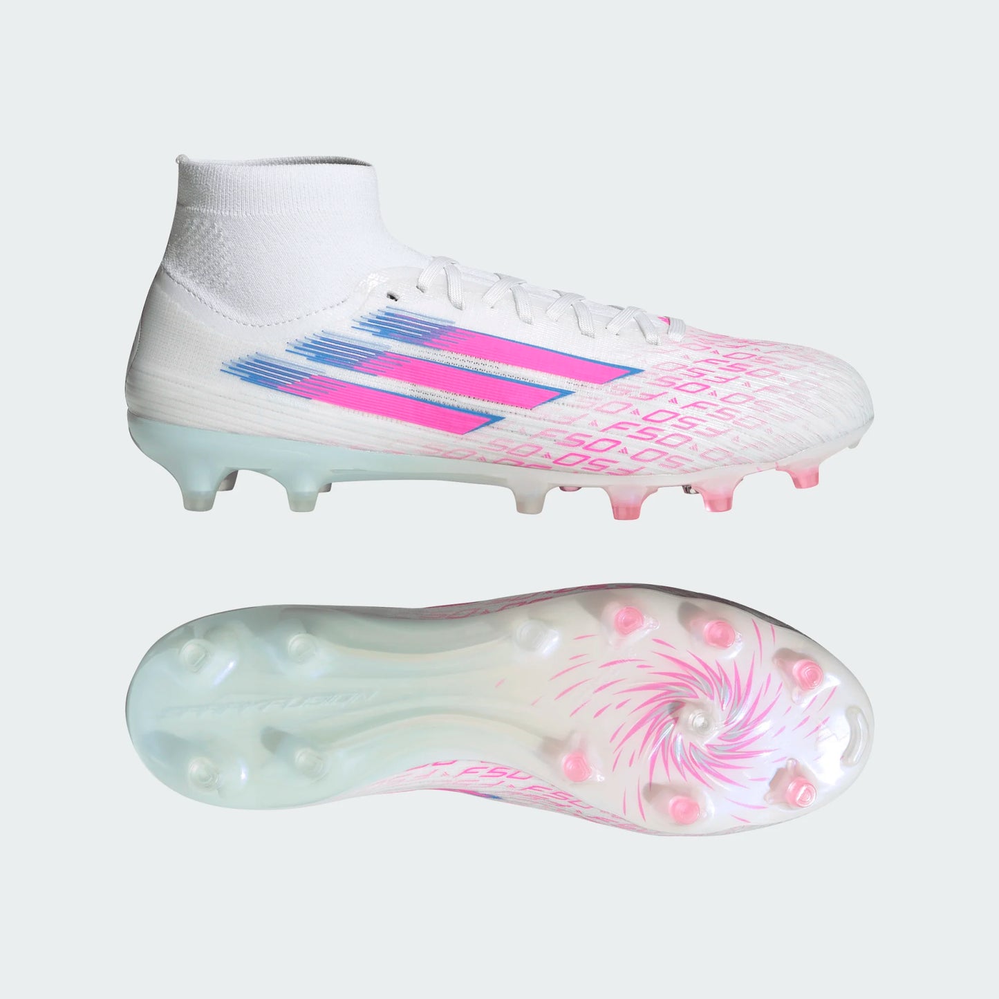 Adidas Women's F50 Sparkfusion Pro FG/AG Firm Ground Soccer Cleat - Cloud White/Lucid Pink/Cloud White