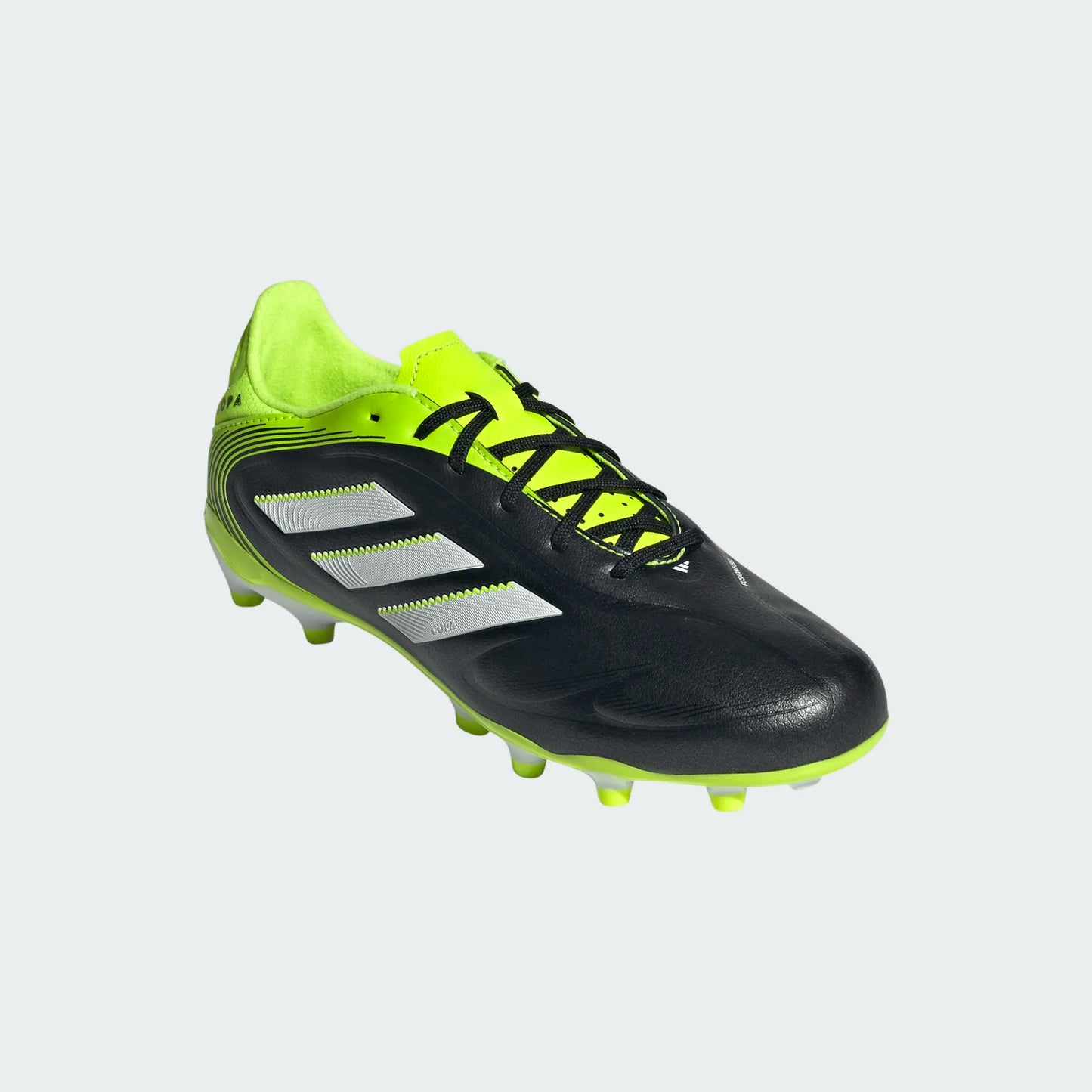 Adidas Junior Copa Pure 3 League FG Firm Ground Soccer Cleat - Core Black/Cloud White/Lucid Lemon