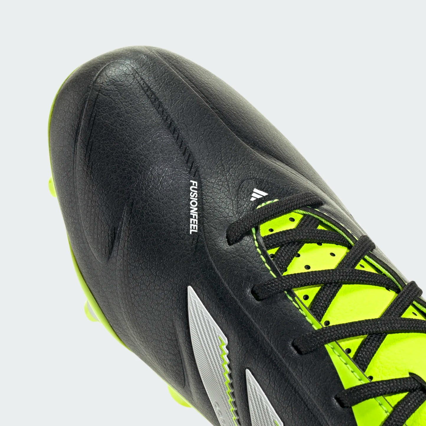 Adidas Junior Copa Pure 3 League FG Firm Ground Soccer Cleat - Core Black/Cloud White/Lucid Lemon