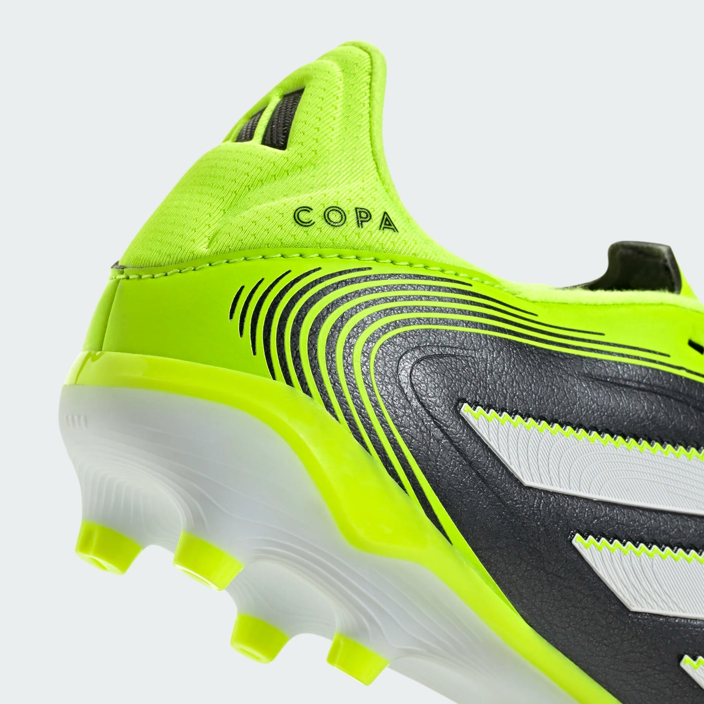 Adidas Junior Copa Pure 3 League FG Firm Ground Soccer Cleat - Core Black/Cloud White/Lucid Lemon