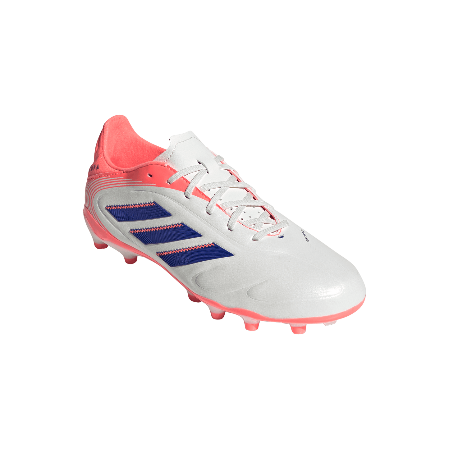 Adidas Junior Copa Pure 3 League FG Firm Ground Soccer Cleat - Off White/Lucid Blue/Signal Coral
