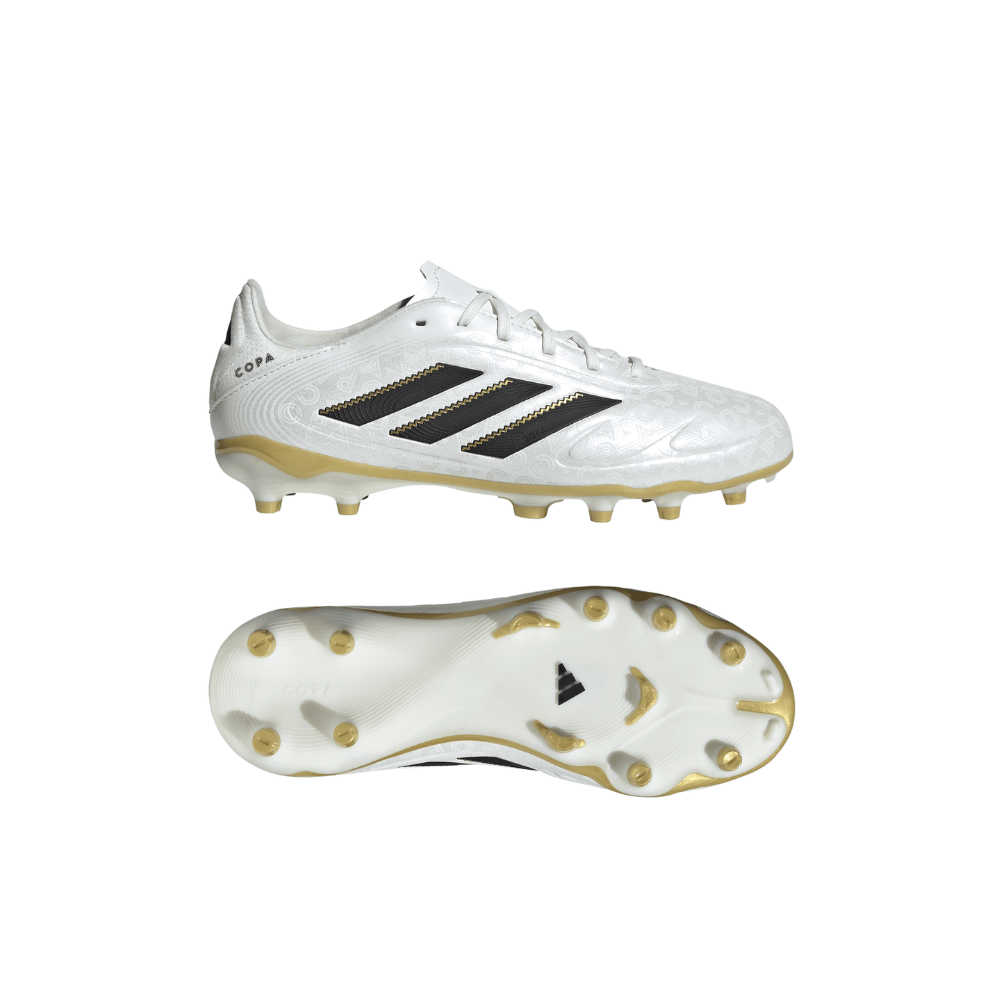 Adidas Junior Copa Pure 3 League FG Firm Ground Soccer Cleat - Zero Metalic/Core Black/Gold Metallic