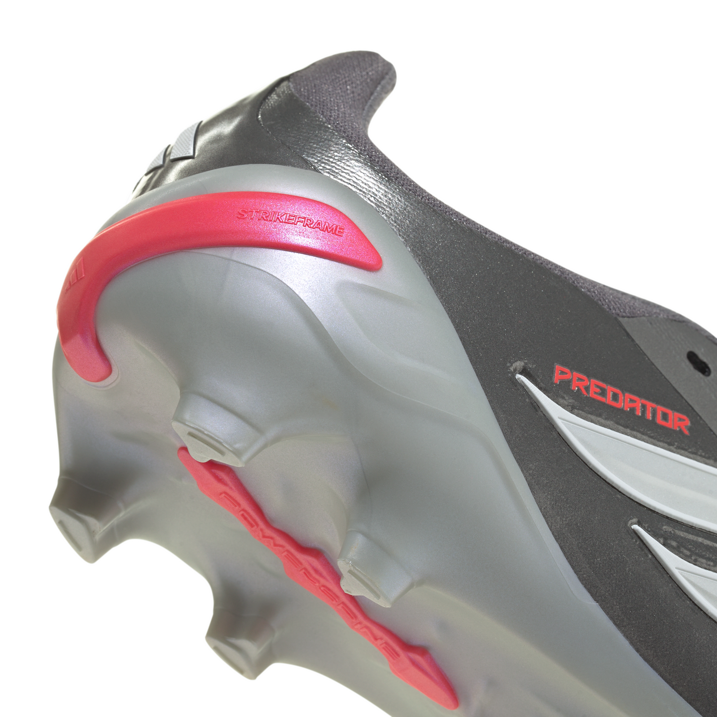 adidas Predator Elite FT FG Junior Fold-Tongue Firm Ground Soccer Cleat- Iron Metallic / Zero Metalic / Lucid Red