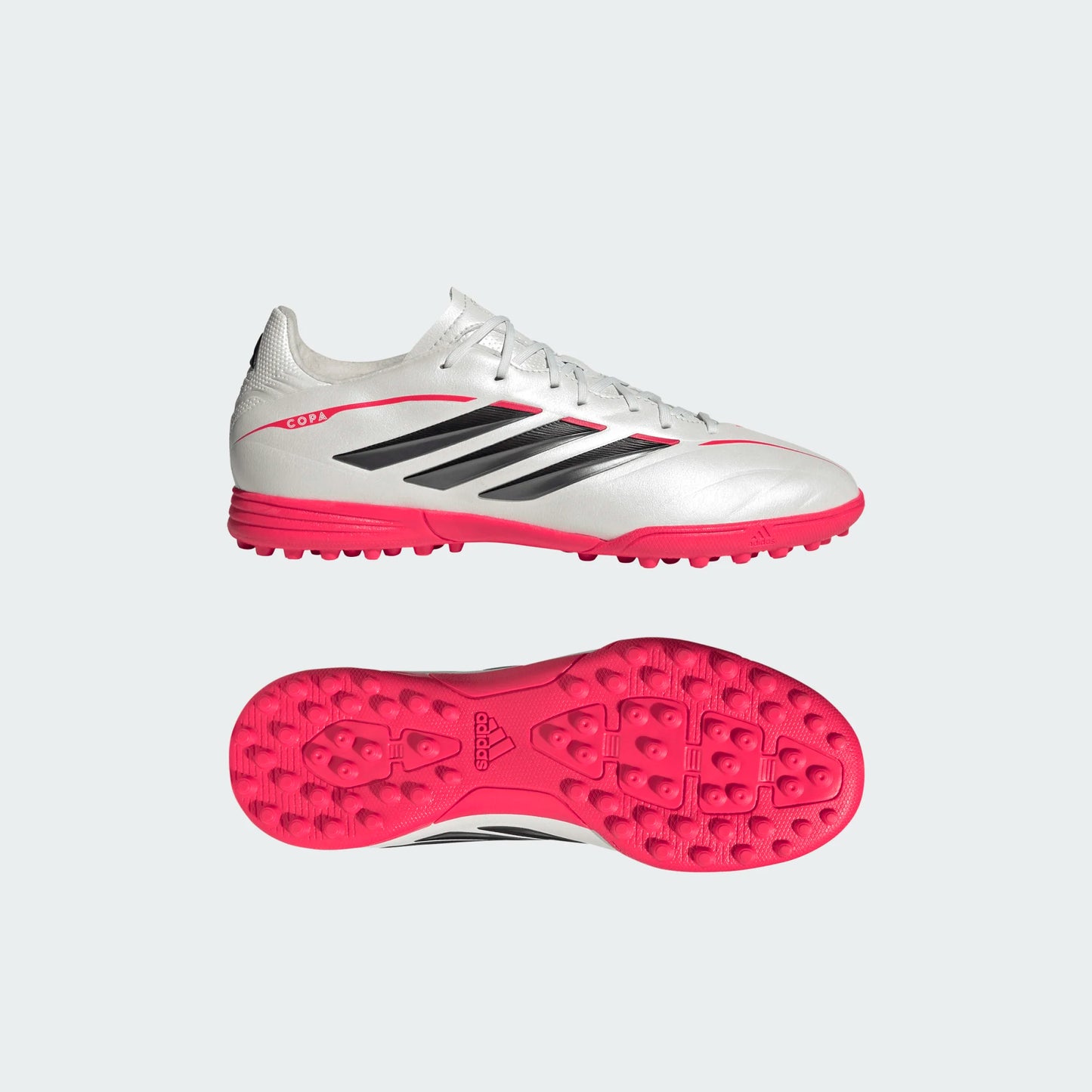 Adidas Junior Copa Pure IV League TF Turf Soccer Cleat - Zero Metallic/Core Black/Lucid Red