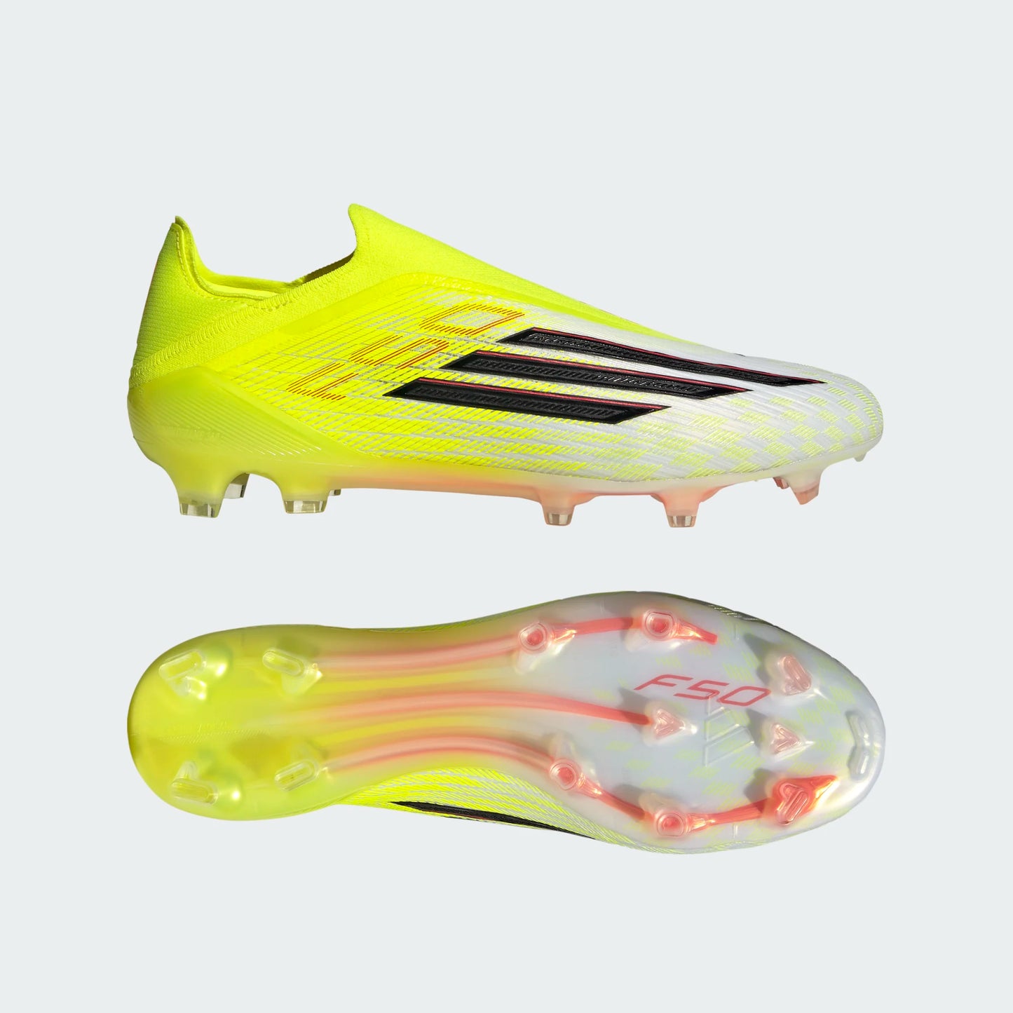 Adidas F50 Elite Laceless FG Firm Ground Soccer Cleat - Team Solar Yellow/Core Black/Lucid Red
