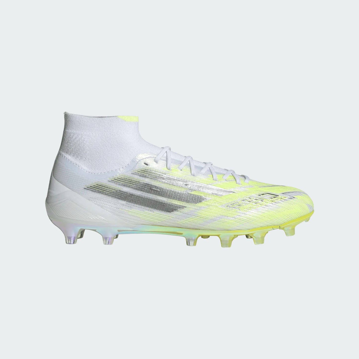 Adidas F50 Sparkfusion Elite FG/AG Firm Ground Soccer Cleat - Cloud White/Iron Metallic/Hi Res Yellow