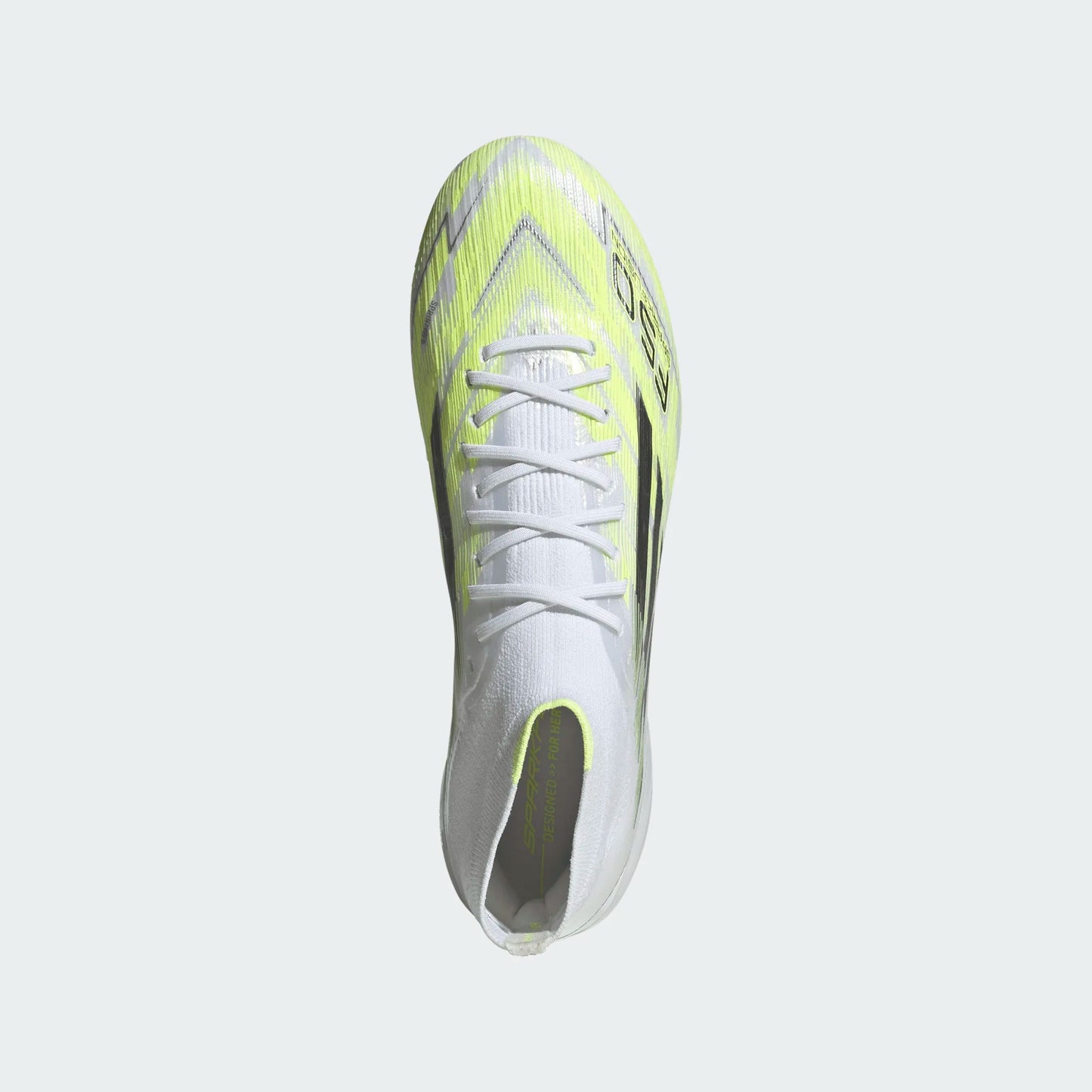 Adidas F50 Sparkfusion Elite FG/AG Firm Ground Soccer Cleat - Cloud White/Iron Metallic/Hi Res Yellow