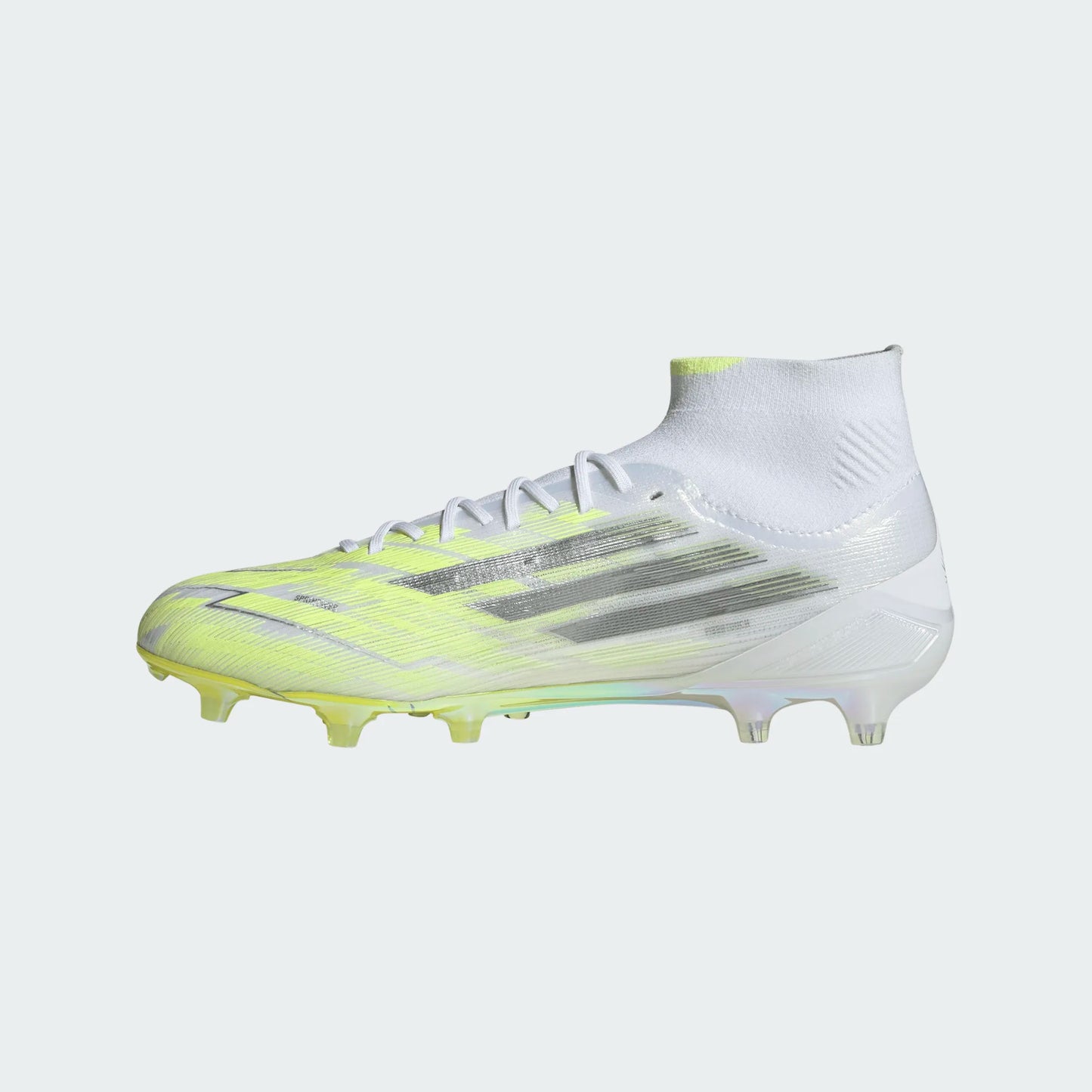 Adidas F50 Sparkfusion Elite FG/AG Firm Ground Soccer Cleat - Cloud White/Iron Metallic/Hi Res Yellow