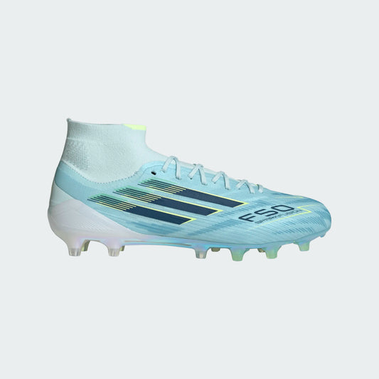 Adidas F50 Sparkfusion Elite FG Firm Ground Soccer Cleat - Almost Blue/Dusky Petrol/Hi-Res Yellow
