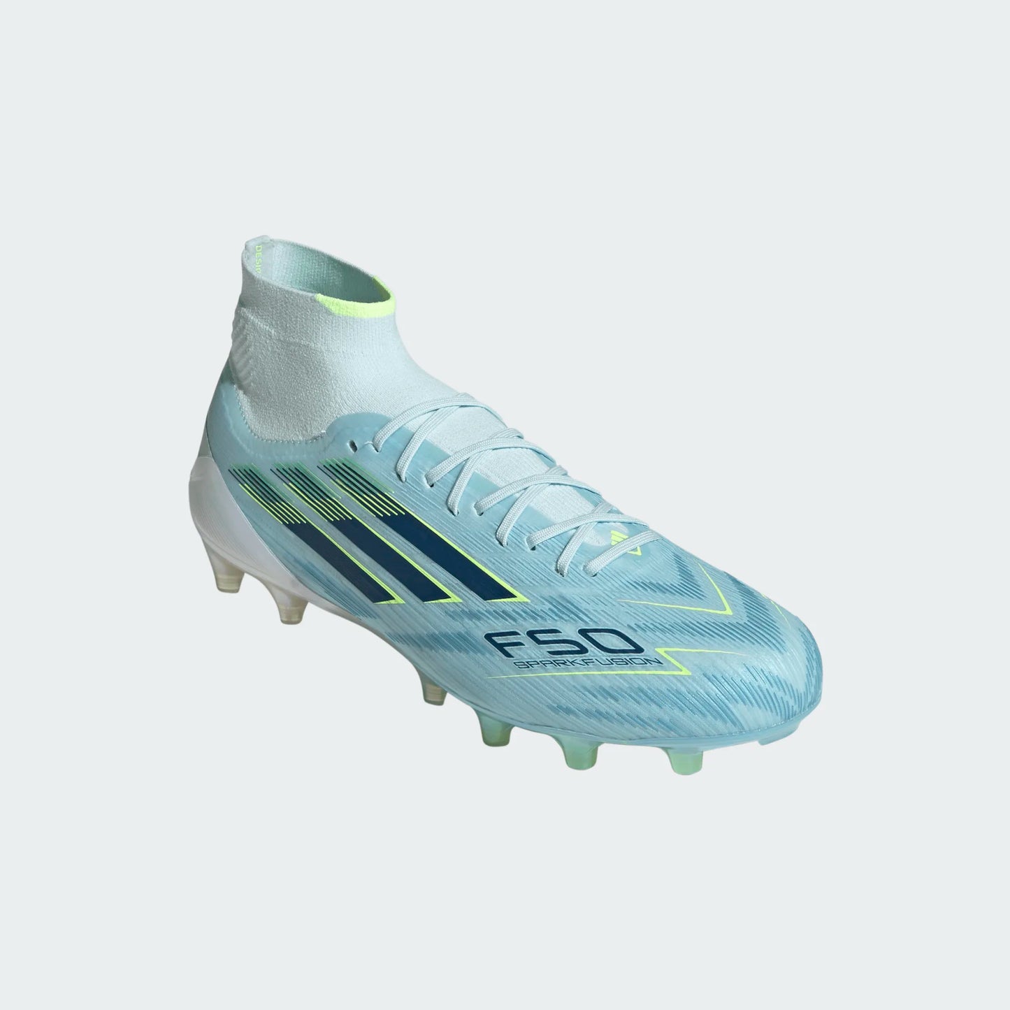 Adidas F50 Sparkfusion Elite FG Firm Ground Soccer Cleat - Almost Blue/Dusky Petrol/Hi-Res Yellow