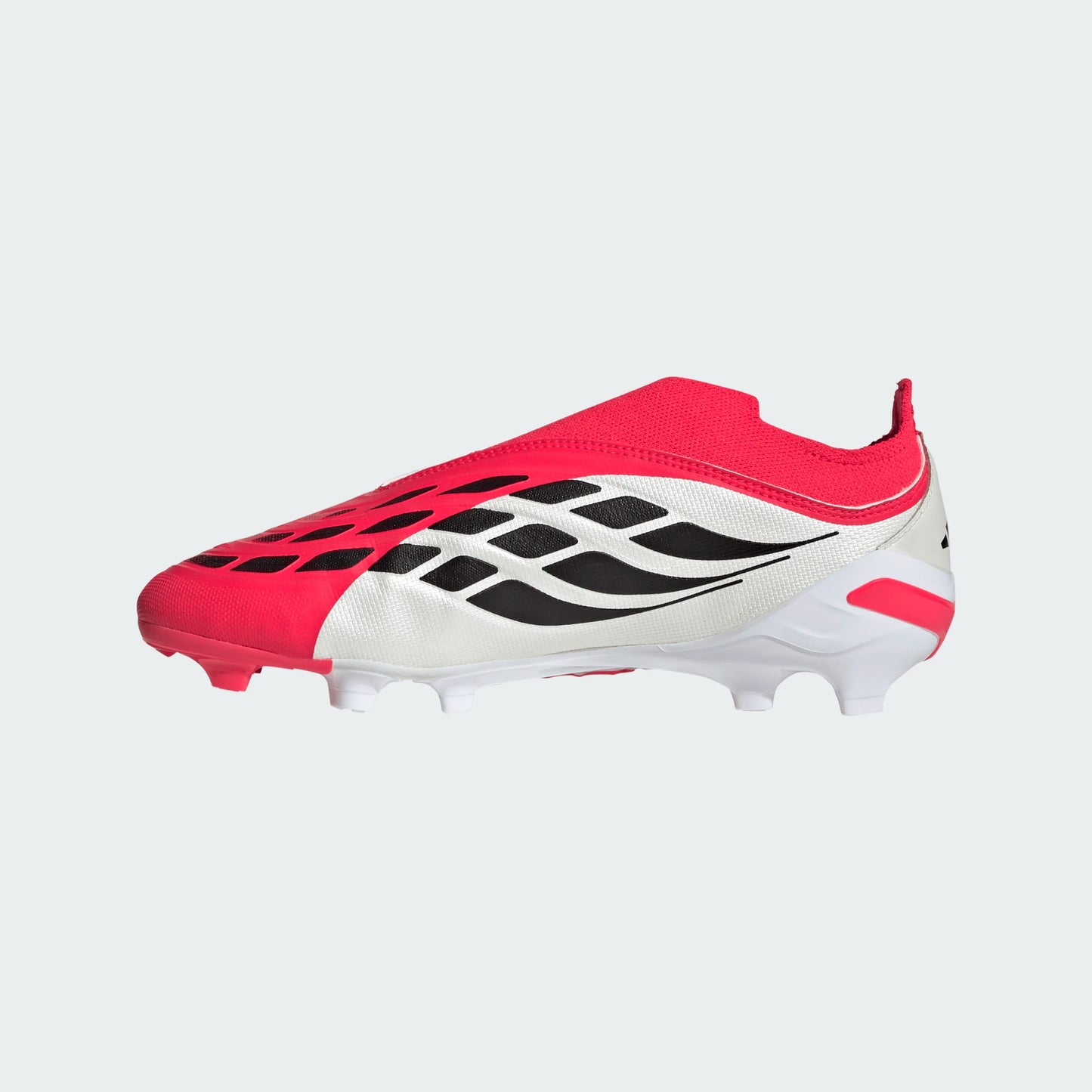 Adidas Junior Predator League Laceless FG Firm Ground Soccer Cleat - Lucid Red/Carbon Black/Cloud White