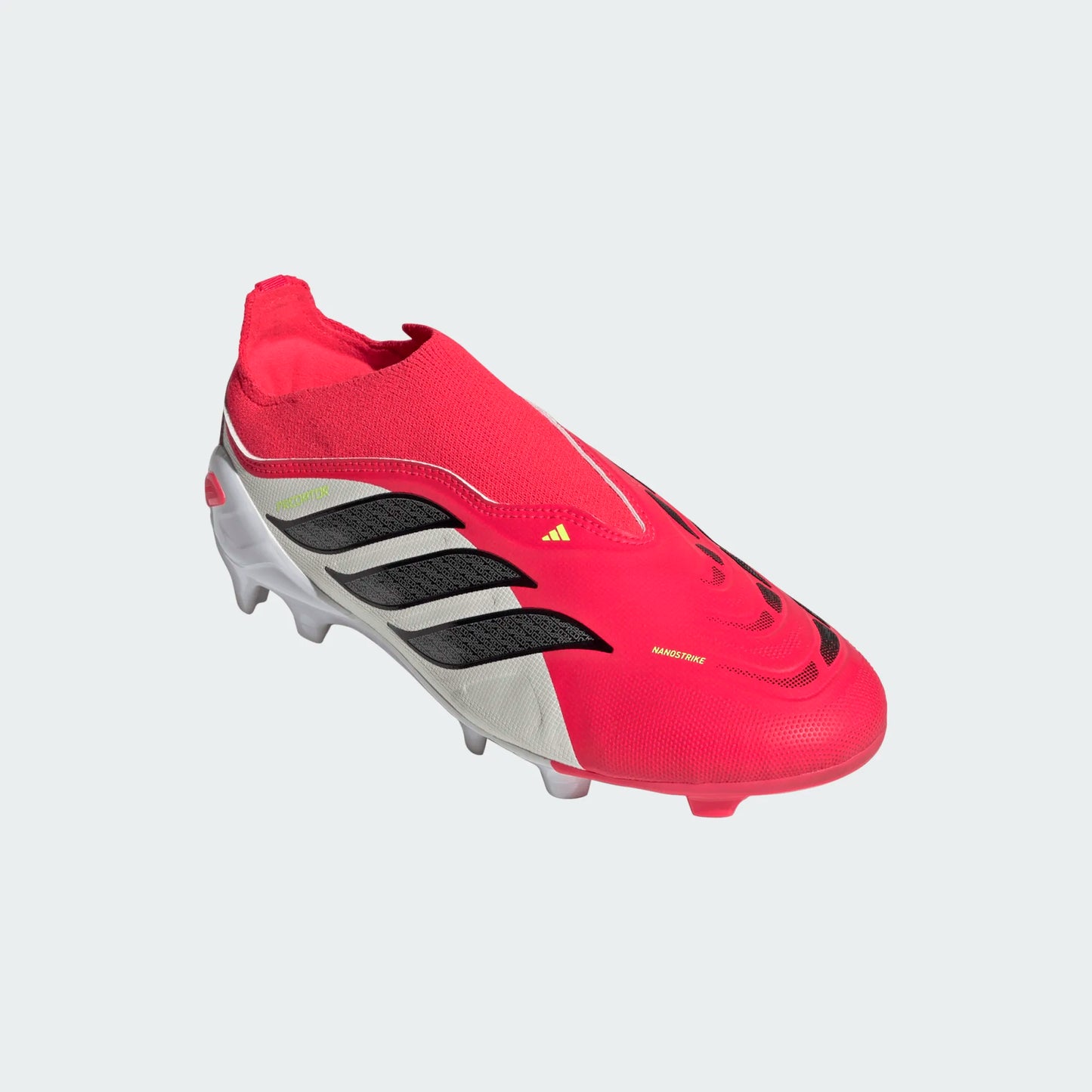 Adidas Junior Predator League Laceless FG Firm Ground Soccer Cleat - Lucid Red/Carbon Black/Cloud White