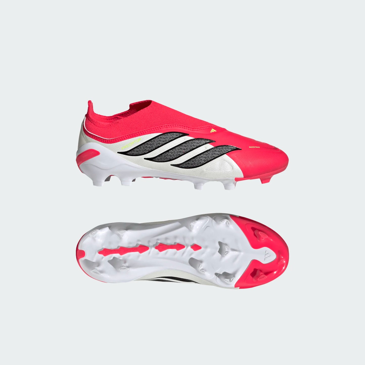 Adidas Junior Predator League Laceless FG Firm Ground Soccer Cleat - Lucid Red/Carbon Black/Cloud White