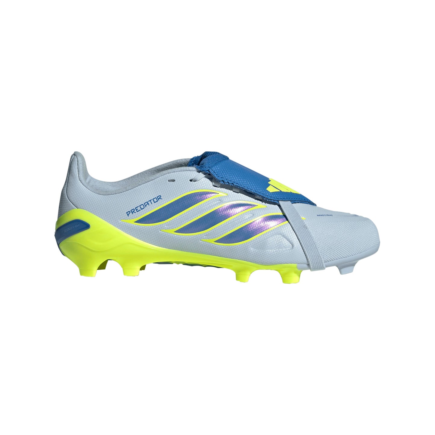 adidas Predator League FoldTongue  FT FG Junior Firm Ground Soccer Cleat - Crystal Sky / Ray Blue / Team Solar Yellow 2