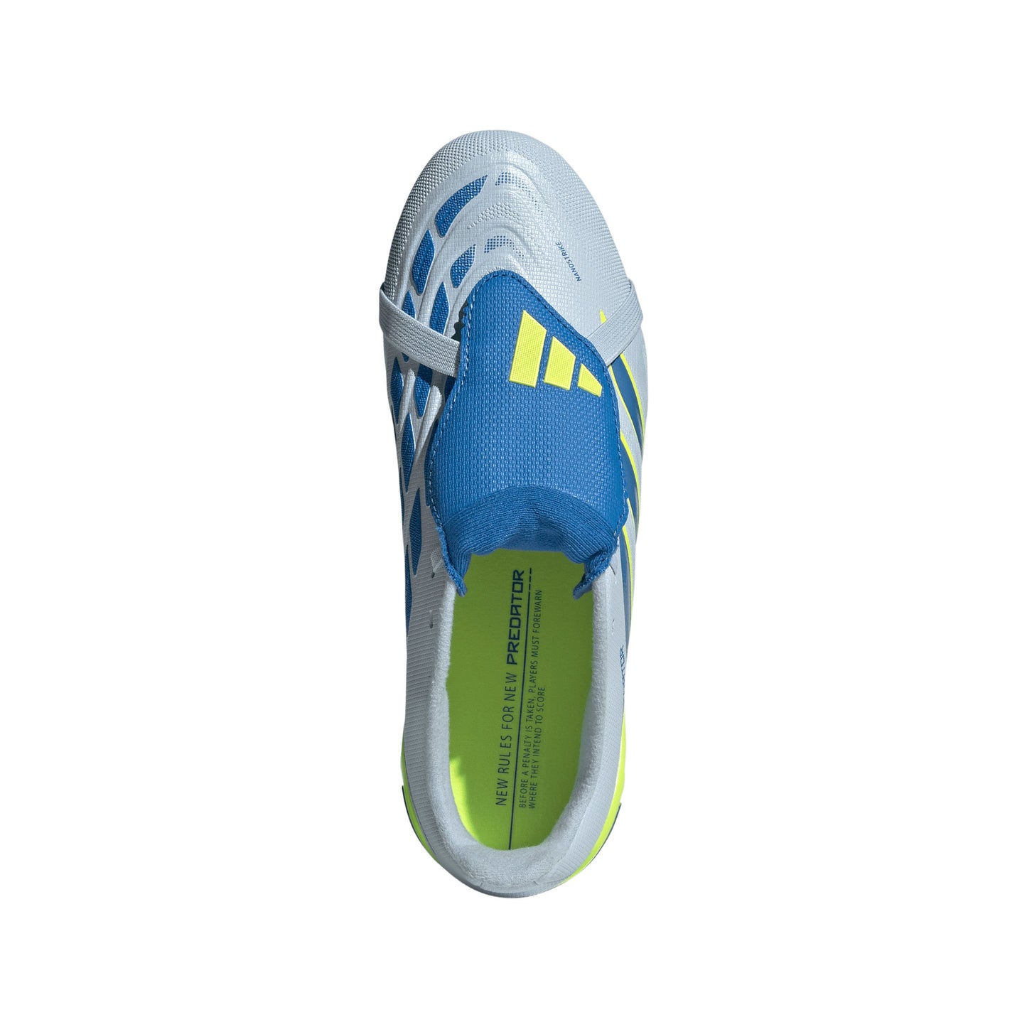 adidas Predator League FoldTongue  FT FG Junior Firm Ground Soccer Cleat - Crystal Sky / Ray Blue / Team Solar Yellow 2
