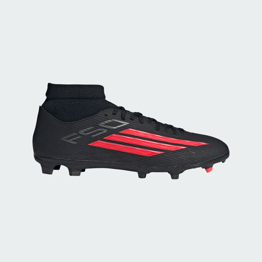 Adidas F50 Mid League FG/MG Firm Ground Soccer Cleat - Core Black/Lucid Red/Core Black