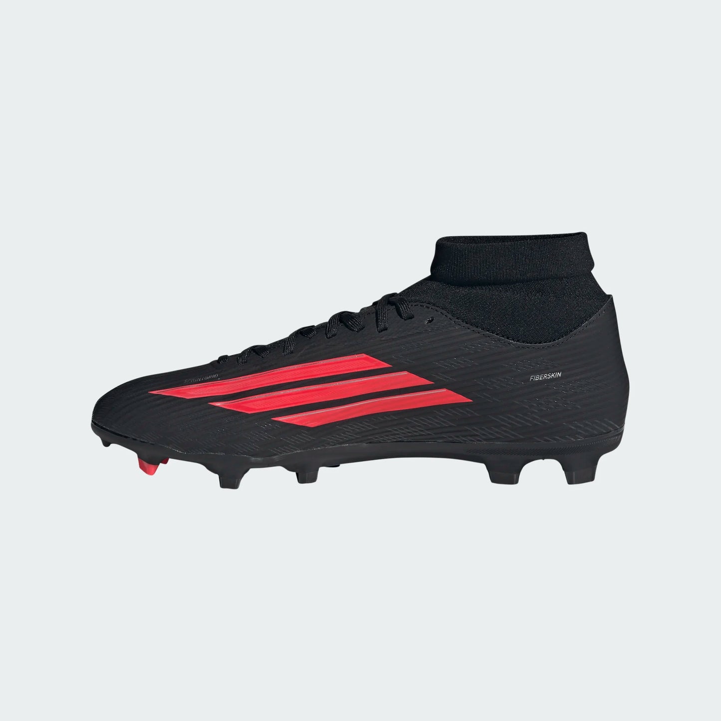 Adidas F50 Mid League FG/MG Firm Ground Soccer Cleat - Core Black/Lucid Red/Core Black