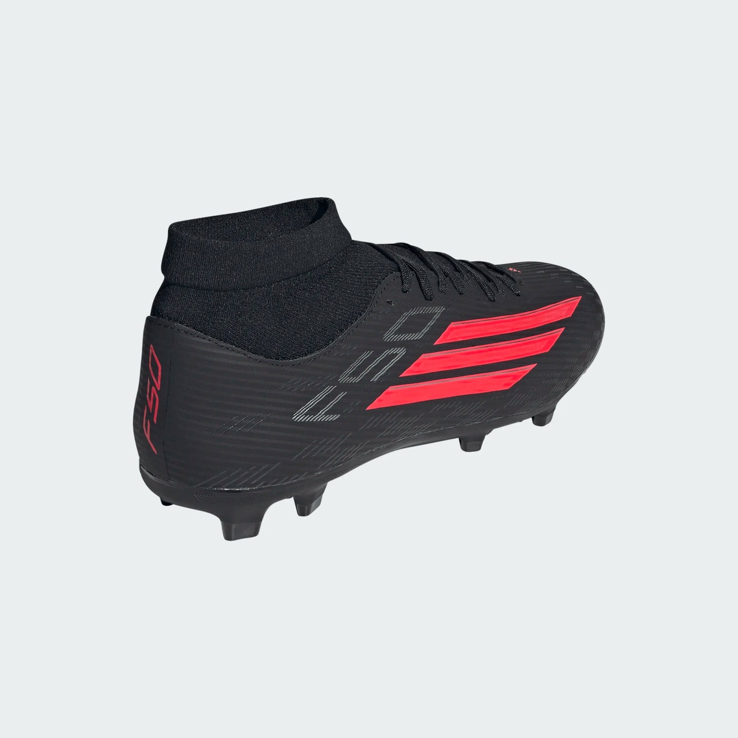 Adidas F50 Mid League FG/MG Firm Ground Soccer Cleat - Core Black/Lucid Red/Core Black