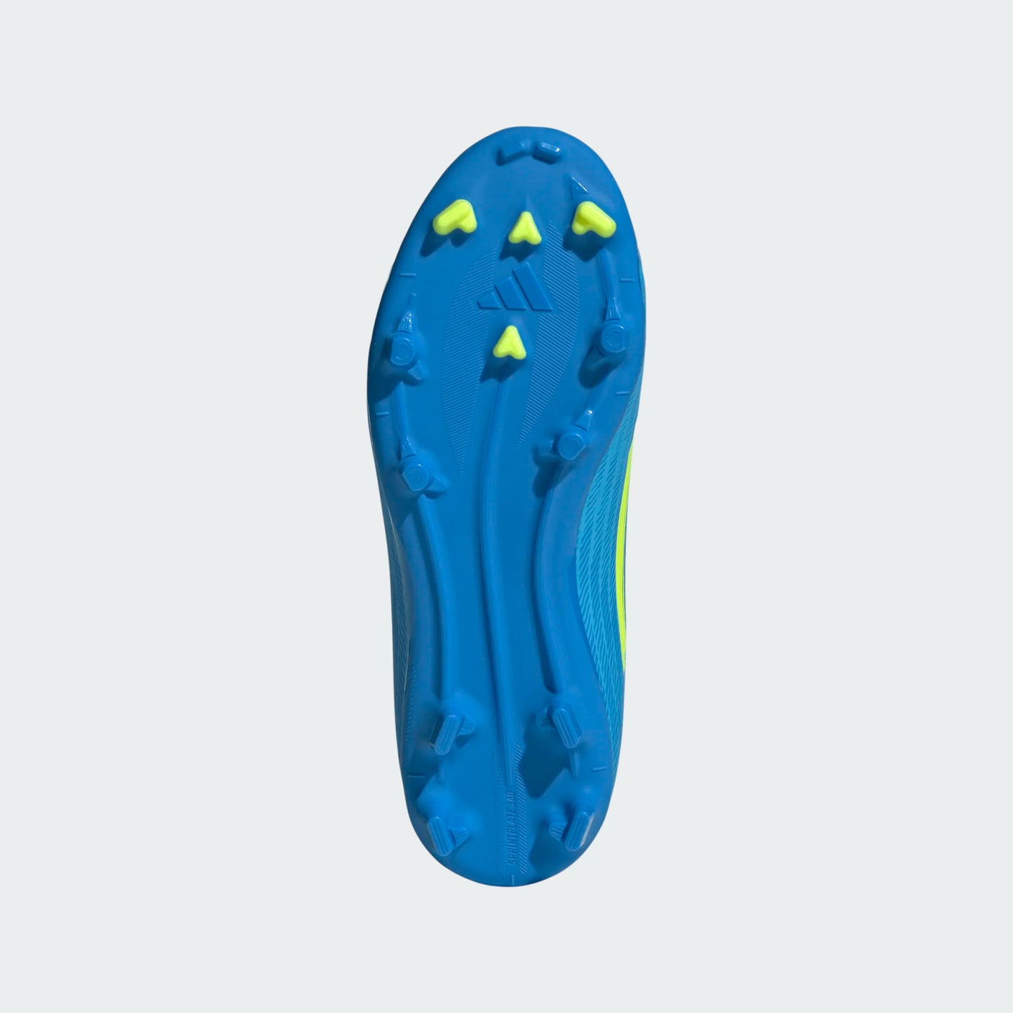 Adidas Junior F50 Mid League FG Firm Ground Soccer Cleat - Lucid Ray Blue/Team Solar Yellow 2/Lucid Aquamarine