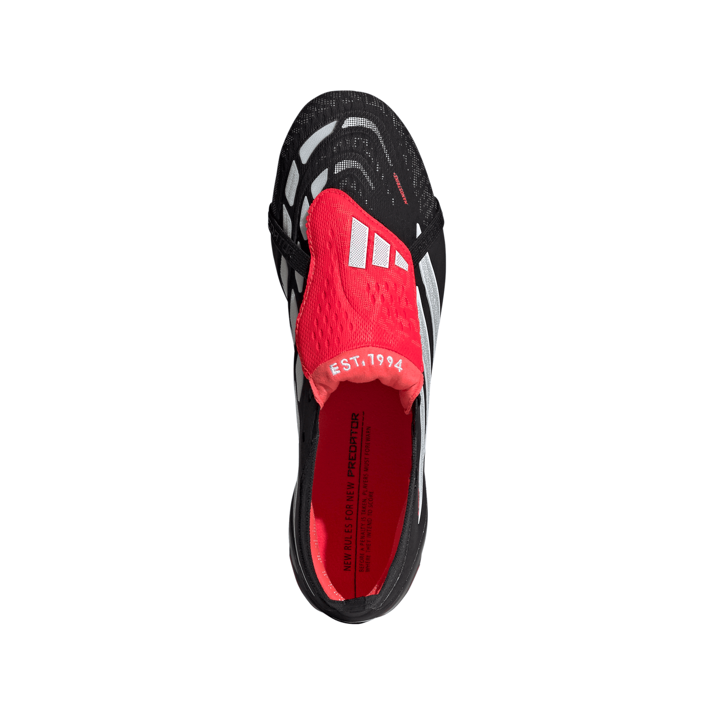 Adidas Predator Elite FoldTongue FT FG Firm Ground Soccer Cleat - Core Black/Cloud White/Lucid Red