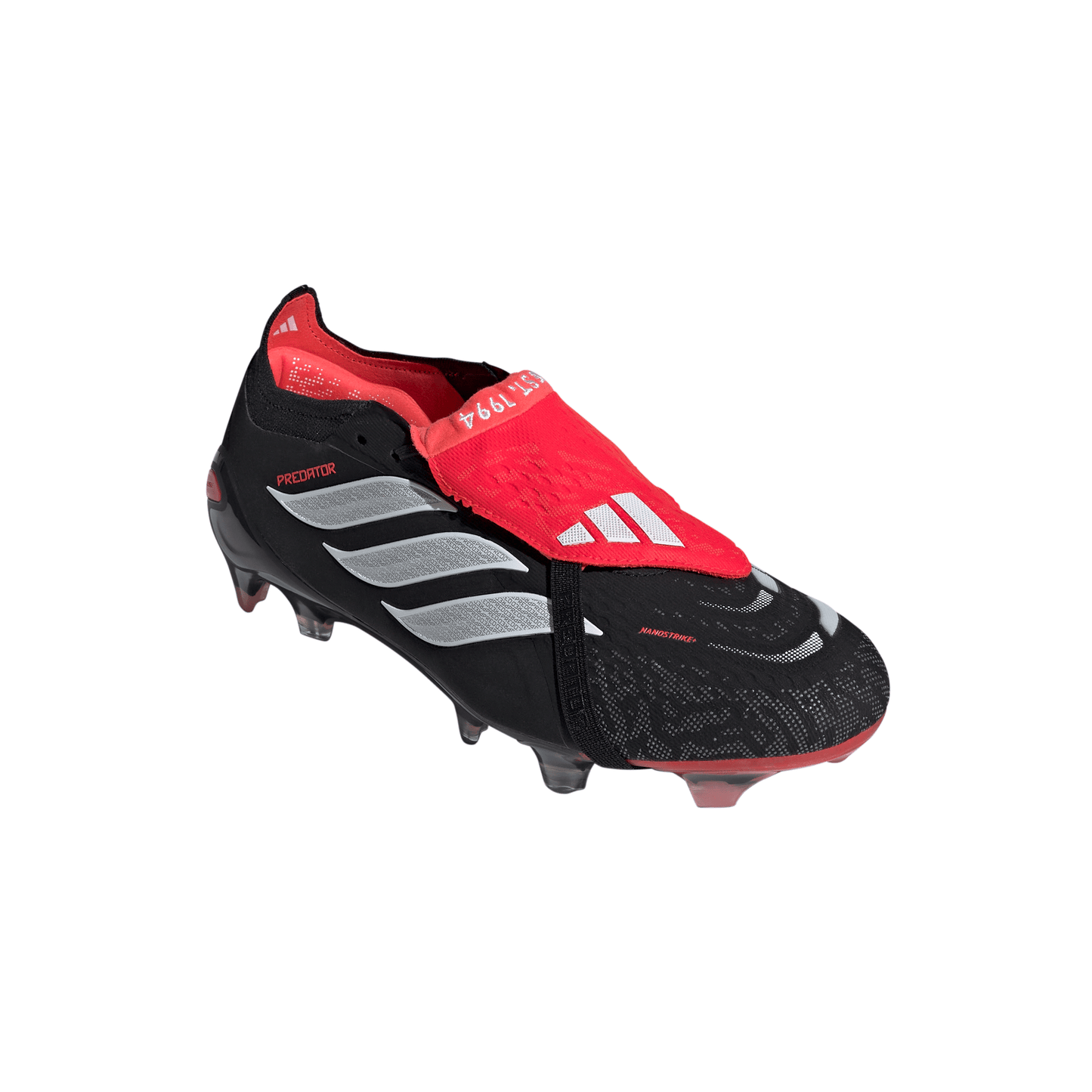Adidas Predator Elite FoldTongue FT FG Firm Ground Soccer Cleat - Core Black/Cloud White/Lucid Red