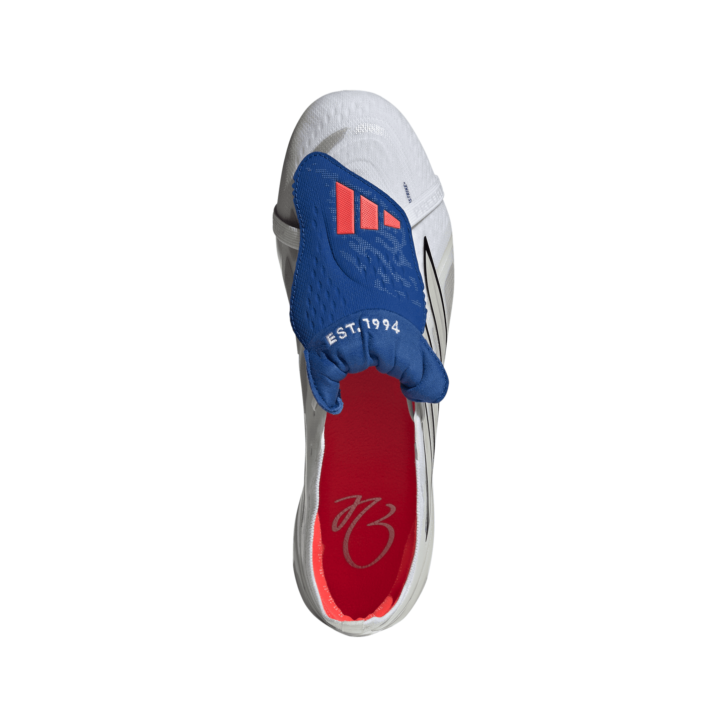 Adidas Predator Jude Bellingham Elite FoldTongue FT FG Firm Ground Soccer Cleat - Cloud White/Zero Metallic/Royal Blue
