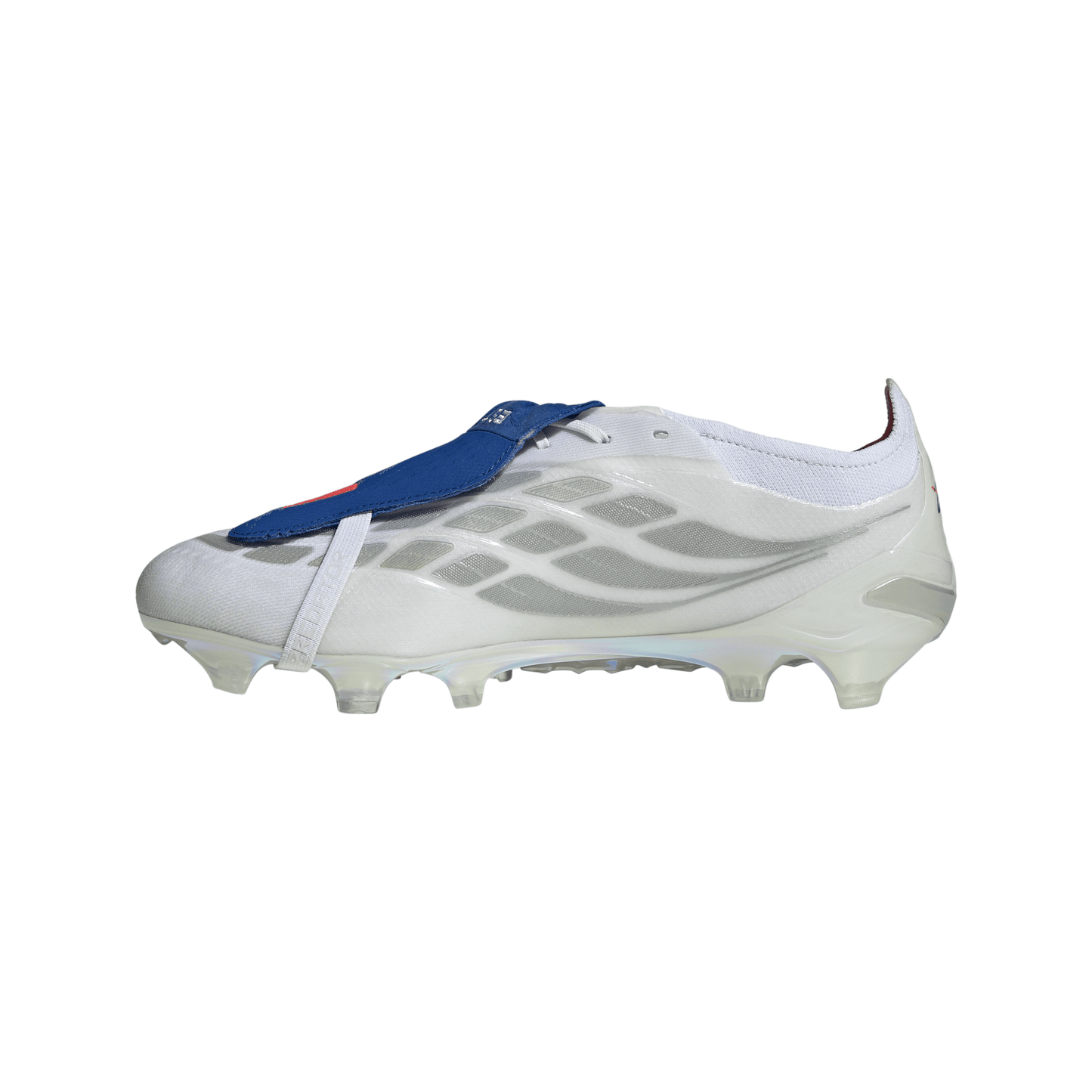 Adidas Predator Jude Bellingham Elite FoldTongue FT FG Firm Ground Soccer Cleat - Cloud White/Zero Metallic/Royal Blue