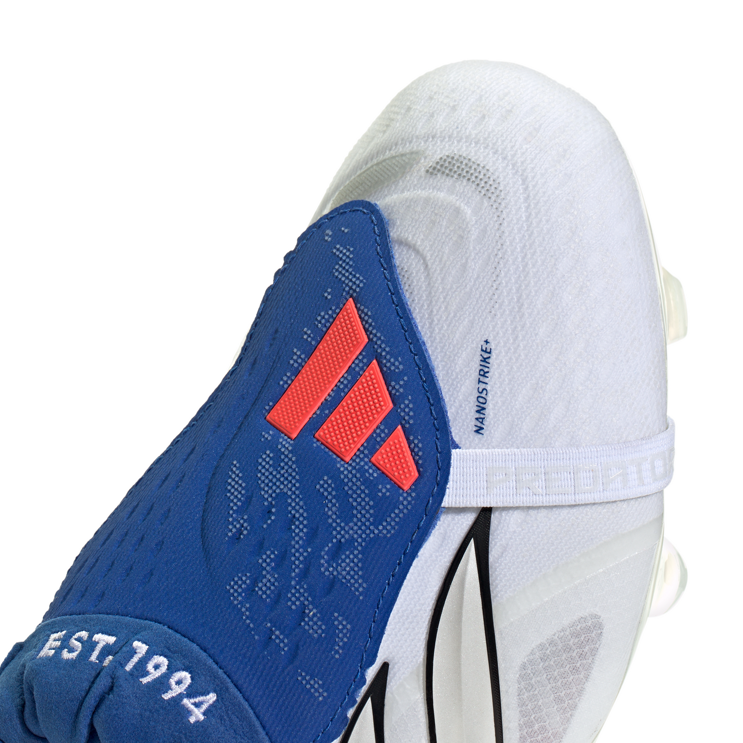 Adidas Predator Jude Bellingham Elite FoldTongue FT FG Firm Ground Soccer Cleat - Cloud White/Zero Metallic/Royal Blue