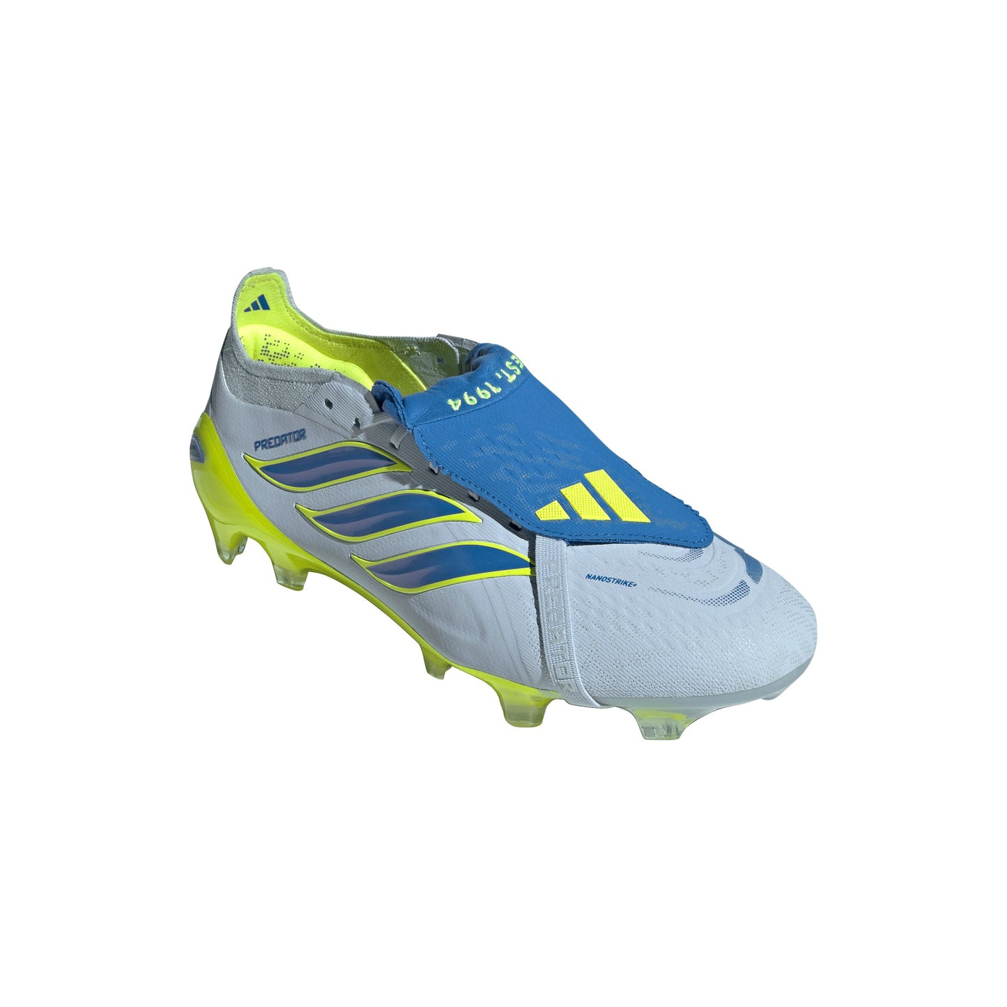adidas Predator Elite FoldTongue FT FG Firm Ground Soccer Cleats- Crystal Sky/Ray Blue/Team Solar Yellow 2