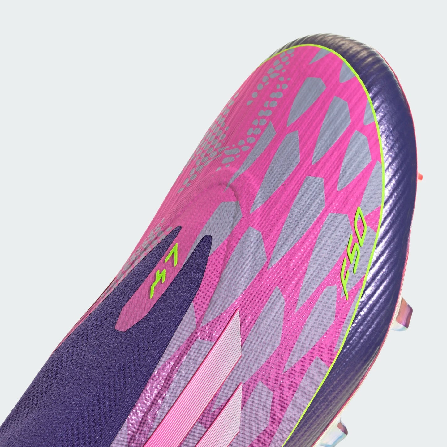 Adidas Lamine Yamal F50 FG Firm Ground Soccer Cleat - University Purple/Cloud White/Lucid Lemon