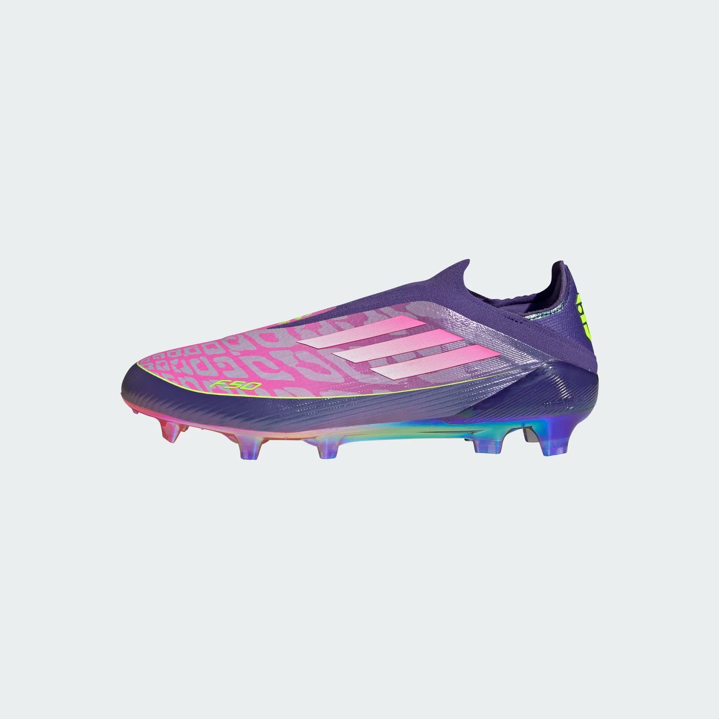 Adidas Lamine Yamal F50 FG Firm Ground Soccer Cleat - University Purple/Cloud White/Lucid Lemon