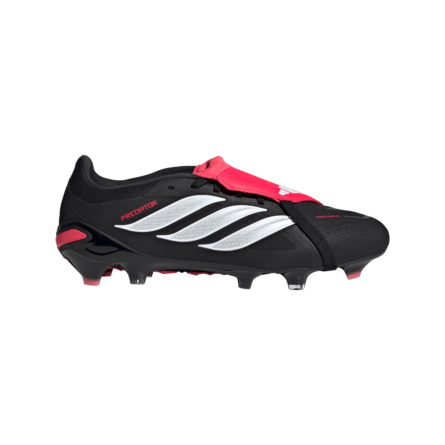 Adidas Predator Pro Fold Tongue FT FG Firm Ground Soccer Cleat - Core Black/Cloud White/Lucid Red