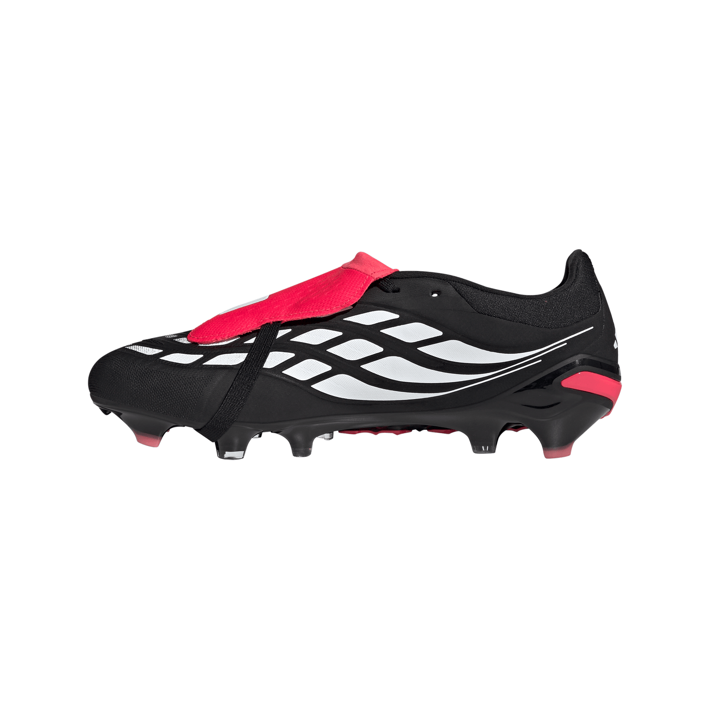 Adidas Predator Pro Fold Tongue FT FG Firm Ground Soccer Cleat - Core Black/Cloud White/Lucid Red
