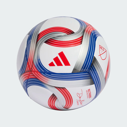 Adidas MLS Training Soccer Ball - White/Royal Blue/Red/Silver Metallic