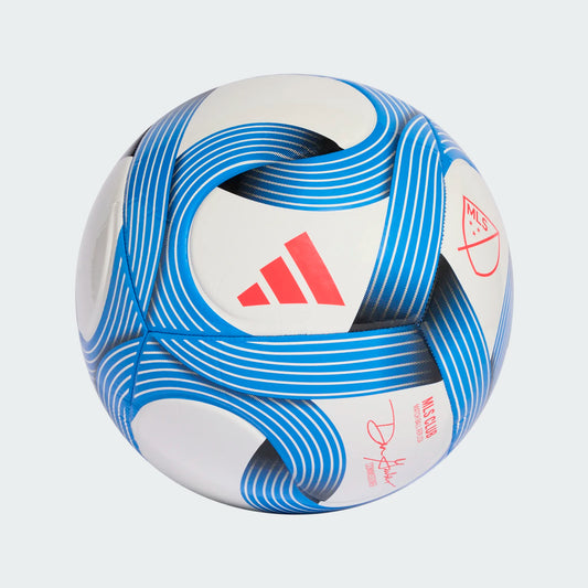 Adidas MLS Club Soccer Ball - White/Glo Blue/Lucid Red