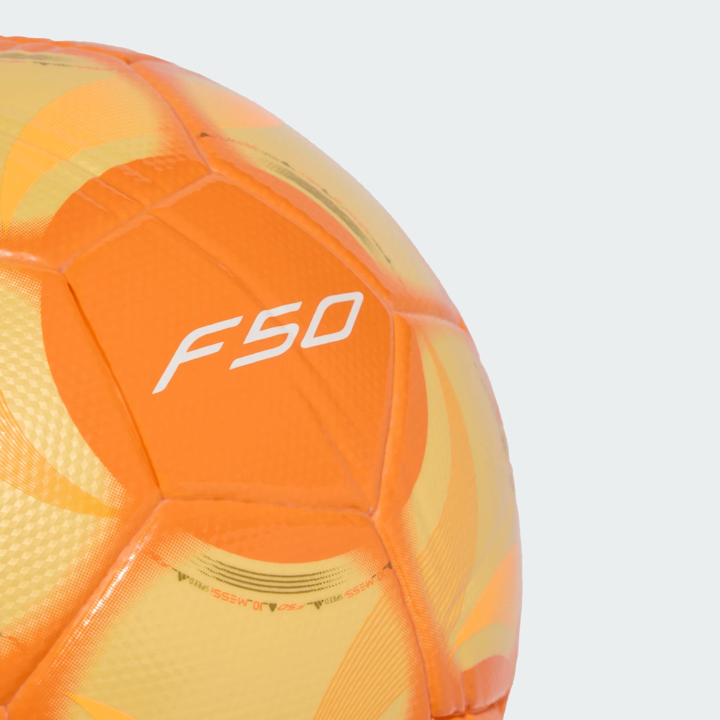Adidas Messi F50 Hora Dorado League Soccer Ball - Icy Tangerine/Gold Metallic/Pure Tangerine