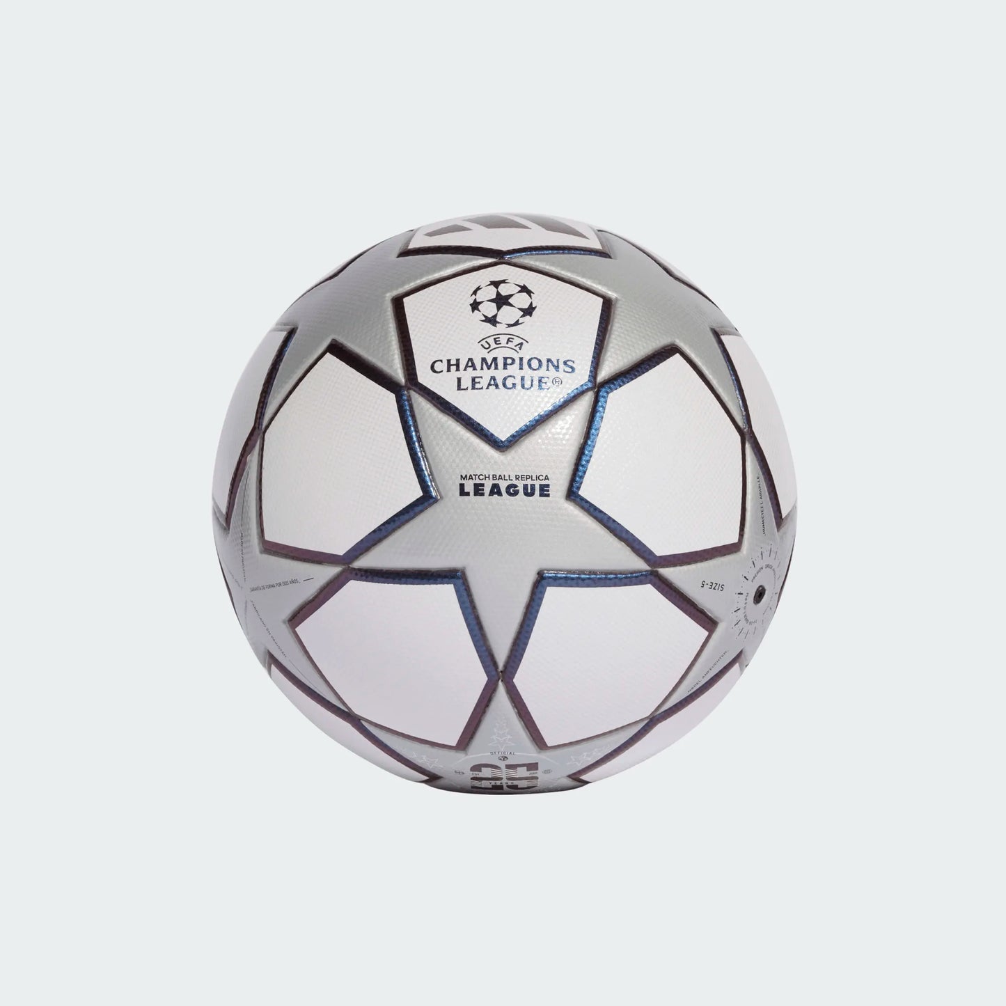Adidas UCL 3rd League Soccer Ball - White/Silver Metallic/Black